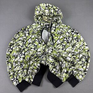 VTG Ripzone Hoodie Men XL Y2K‎ Zip Up Grunge Skater Graffiti Cyber Pinkman Splat